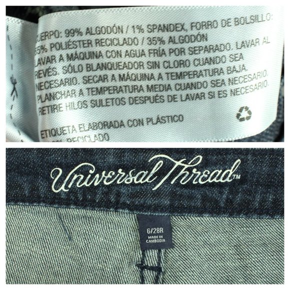 Universal Thread Shorts Jeans Size 6 / 28r 2 PCS - Picture 7 of 7